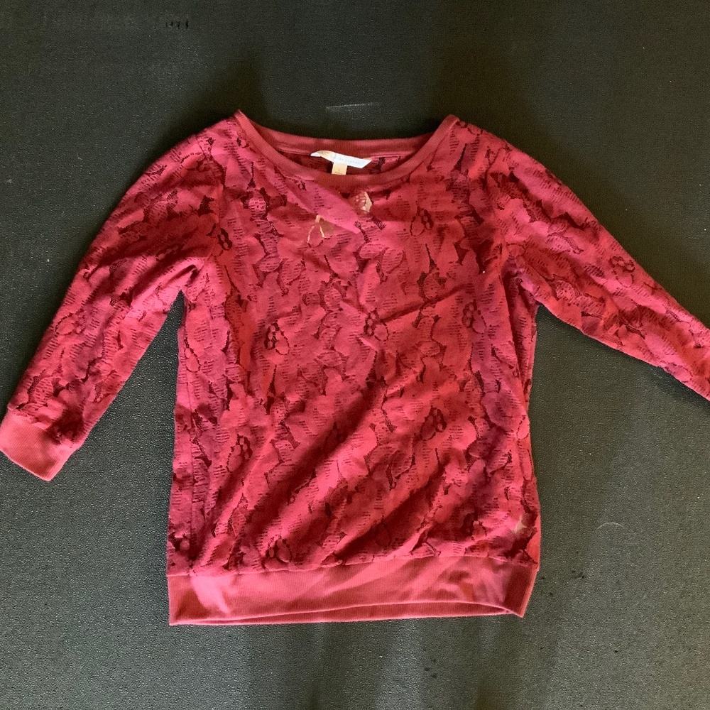 Lauren Conrad Lace Sweatshirt